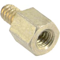 Abbatron / HH Smith Standoff, 0.250 in., #6-32, Aluminum, Hex, Yellow Irridite, 9/32 in., 3/16 in.