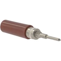 Abbatron / HH Smith Plug, Insulated, Red, 1500 V (RMS), Polycarbonate, Brass, 115 C, 3/16 in.