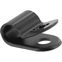 Abbatron / HH Smith Clamp, Cable, Nylon, Black, 1/4 in., 0.437 in., 1/2 in., 11/64 in.