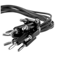 Abbatron / HH Smith Patch Cord, PVC, 10 kV, 10 A, 18 AWG, 65/36, 0.14", Black, 36"