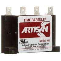 Artisan Controls Timer, 10 mA to 1 A (Inductive), 0.1 to 30 Sec., Quick Connect, On Delay