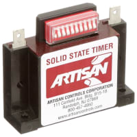 Artisan Controls Timer, 1 to 1024 sec., Solid State, 24 to 250 VAC/VDC, 0.25 A, 200 ms, -20 C