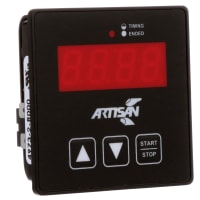 Artisan Controls Controller, Remote Start Countdown Timer, Red Display, SPDT, 12A, 115VAC