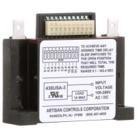 Artisan Controls Timer, 10 mA to 1 A (Inductive), 0.1 to 102.4 Sec., Two (2) 0.25 Faston type.