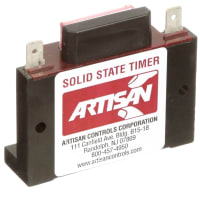 Artisan Controls Timer, 10 mA to 1 A (Inductive), 0.1 to 102.4 Sec., Two (2) 0.25 Faston type.