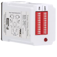 Artisan Controls Timer, 60 mA, 12 VDC, 120 VAC, 0.1 Sec - 1024 Hrs, DPDT, , 75 (Min.) (Relay On)