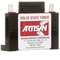 Artisan Controls Timer, 10 mA to 1 A, 2 to 2048 Sec., Two (2) 0.25 Faston Type, On-Delay, +/- 15%