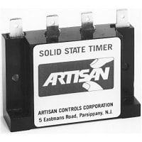 Artisan Controls Flasher, 3 A, 24 to 240 VAC/VDC, Universal, 2 to 2000 Sec., 50%, Faston, -20 C