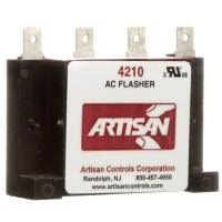 Artisan Controls Timer, 1 A, Solid State AC Flasher, 1 to 300 FPM, 50%, -20 C, 85 C, 2.65 in.