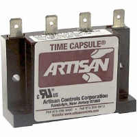 Artisan Controls Relay;SSR;Timing;On Delay;Cur-Rtg 10mA;5A;Ctrl-V 115AC/DC;30-8000 Sec;QC