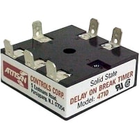 Artisan Controls Timer, 5 A, 120 VAC, 0.1 to 30 Sec., Delay-On-Break, Wire, SPST, -20 C, 85 C