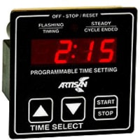 Artisan Controls Controller; Interval-Countdown Timer; SPDT; 12VDC; 4-Digit Red LED; Bracket Mnt