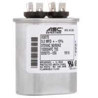 ASC Capacitors Capacitor, Metallized Polypropylene, 5 uF, 370 VAC, +/-10%, Lug, -40 C, 70 C