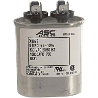 ASC Capacitors Capacitor, Metallized Polypropylene, 5 uF, 330 VAC, +/-10%, Lug, -40 C, 70 C