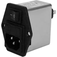 Astrodyne TDI Power Entry Module Single Stage IEC Inlet Filter with Fuse-Switch, 10A, 4.7nF