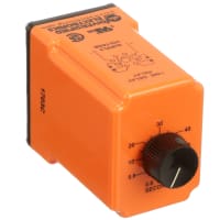 ATC Diversified Electronics Time Delay Relay, DPDT, 10A, 250 VAC/24 VDC, 211 VA @ 120 VAC, TUC Series