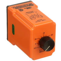 ATC Diversified Electronics Time Delay Relay, On-Delay, DPDT, 110/120VAC/VDC, Knob Adjust, Octal Plug-In