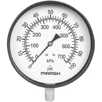 ATC Diversified Electronics GAUGE, GENERAL SERVICE 1-1/2 INCH 1/8INCH DUAL SCALE 15PSI/KPA