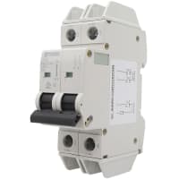 ATC Diversified Electronics Miniature Circuit Breaker, UL 489, Two Pole, Trip Curve D, 20A