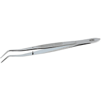 Aven Tweezers College w Pin Bent Tip 6in