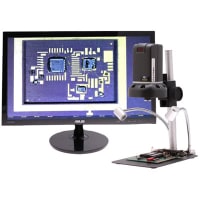 Aven Cyclops Digital Microscope with Stand & Remote, 1/4" Color CMOS, 5VDC/2A Input