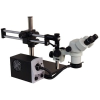 Aven DSZ-44 Stereo Zoom Binocular Microscope on Stand DABS and LED FOI and ring Light