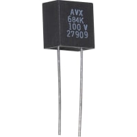 AVX Capacitor;Ceramic;Cap 1 uF;Tol 10%;Radial High Temp;Vol-Rtg 500V