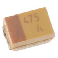 AVX 4.7uF SMD Solid MnO2 Tantalum Electrolytic Capacitor, 10 V dc +/-10%, TAJ Series