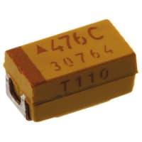 AVX 47uF SMD Solid MnO2 Tantalum Electrolytic Capacitor, 16 V dc +/-10%, TPS Series