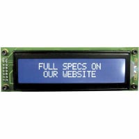 AZ Displays Display LCD Character 20x2 Transmissive NegativeLED Backlight Blue ACM Series