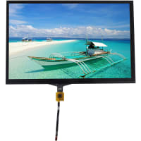 AZ Displays Display, 1280x800 RES, 850N, -20 to 70C, 10 in. LCD, LVDS, Captive Touch, TFT Mod