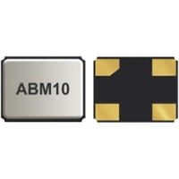 Abracon Oscillator, Crystal, 25MHz, Ceramic, SMD, +/-20ppm, -20 to +70ppm, 100 Ohms, Fund., 10pF