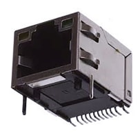 Abracon Connector, RJ45, single port, tap up, SMD, 100 Base-T, MSL 1, 16.10x13.61x25.4m