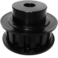 B&B Manufacturing Timing Pulley, L belt, 0.5" belt width, .375" pitch, 16 teeth, 1/2 Inch plain bore