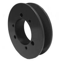 B&B Manufacturing V-Belt Pulley, sheave, bushing bore, QD, JA, 1 groove, 3V belt, 3" OD, cast iron