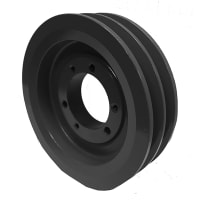 B&B Manufacturing V-Belt Pulley, sheave, Bushing bore SDS, A/B belt, 2 groove, cast iron