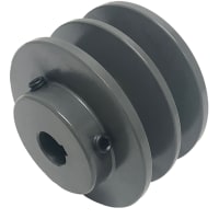 B&B Manufacturing V-Belt Pulley, 2.20'' PD, 2.95'' OD, 1-1/8'' Finished Bore, Cast Iron