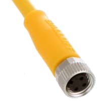 Balluff Cordset, M8 Female to Cut-end, Yellow, 3 cond., 5m, PVC, BCC Series