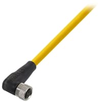 Balluff Cordset, M8 Female to Cut-end, Yellow, 3 cond., 5m, PVC