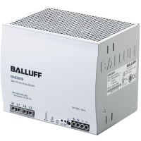 Balluff Power supply, Three-phase, Switched, 340575 VAC, 24 VAC, 20 Amps, DIN-rail, IP20