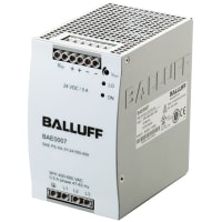 Balluff Power supply, Three-phase, Switched, 340...575 VAC, 24 VAC, 5 Amps, DIN-rail, IP