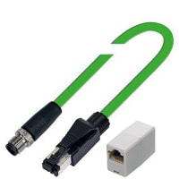 Balluff Connector, Male M12, Female RJ45, PU, 0.60 m