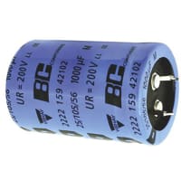 BC Components / Vishay Capacitors, Aluminum Electrolytic, Snap In 330uF 500V 20% 105C 3000H 35x40mm