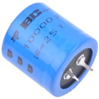 BC Components / Vishay 10000uF 25 V Aluminum Electrolytic Capacitor, 158 Series 5000h 30 (Dia.) x 32mm