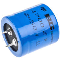 BC Components / Vishay 4700uF 50 V Aluminum Electrolytic Capacitor, 158 Series 5000h 30 (Dia.) x 32mm