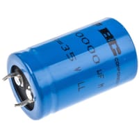 BC Components / Vishay 10000uF 35 V Aluminium Electrolytic Capacitor, 090 Series 5000h 25 (Dia.) x 42mm