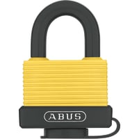 ABUS USA Padlock;Brass;Vinyl Covered;5 Pin;1-3/4 in W;Shackle 7/8in H 9/32 in Dia;KD