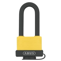 ABUS USA Padlock;Brass;Vinyl Covered;5 Pin;2-1/2 in W;Shackle 9/32 in Dia;KD;Rust Free