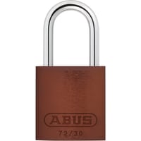 ABUS USA Padlock, Annodized Al, 1-3/16in W, Shackle 3/16in D 1-1/16in H 2/3in W, KD, Brown