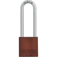 ABUS USA Padlock, Annodized Al, 1-1/2in W, Shackle 1/4in D 3in H 13/16in W, KD, Brown